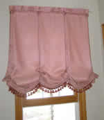 Tailored box pleated valance