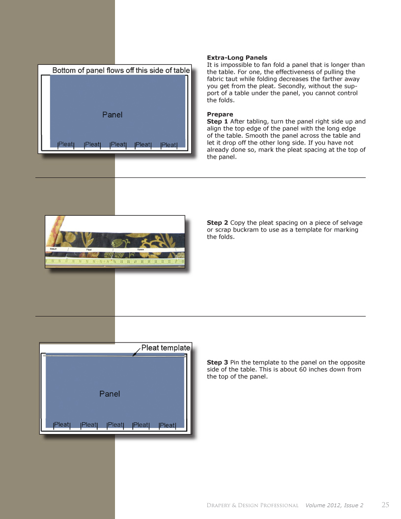fan folding drapery panels
